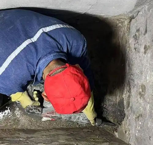 张港镇电缆沟堵漏